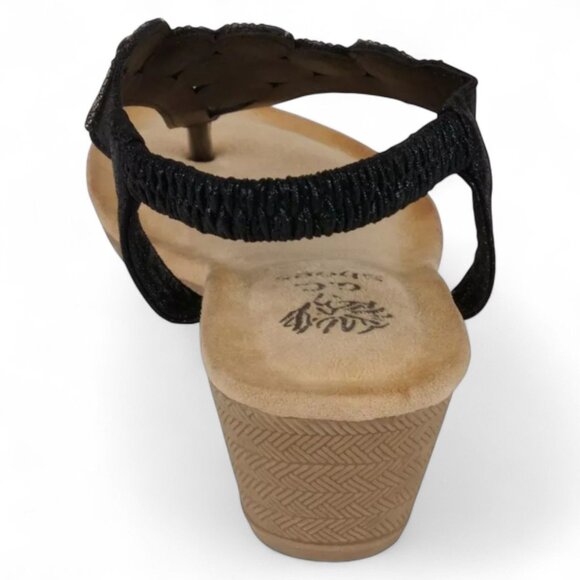 GC Shoes Womens Toe-Post Rhinestone Slingback Sandals - Picture 4 of 4